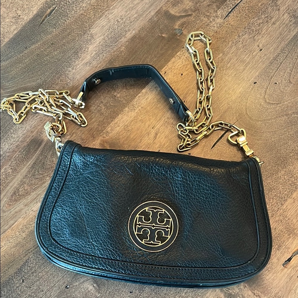 Black Leather Chain Bag